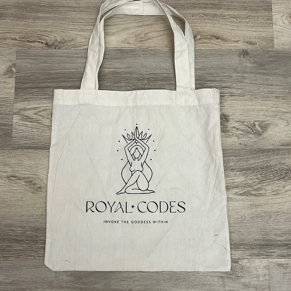 *Free* Added to any bundle - Royal Codes Lightweight Canvas Open Top Tote